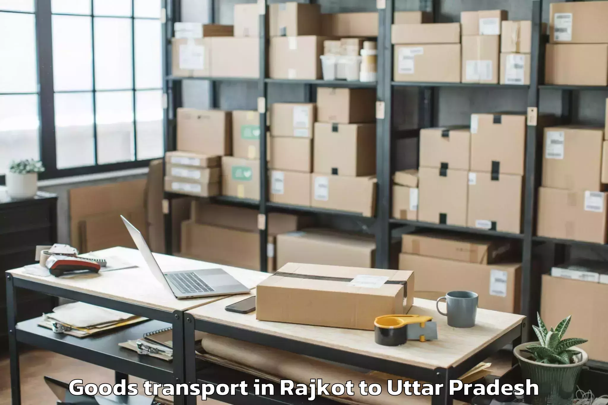 Book Rajkot to Jansath Goods Transport Online